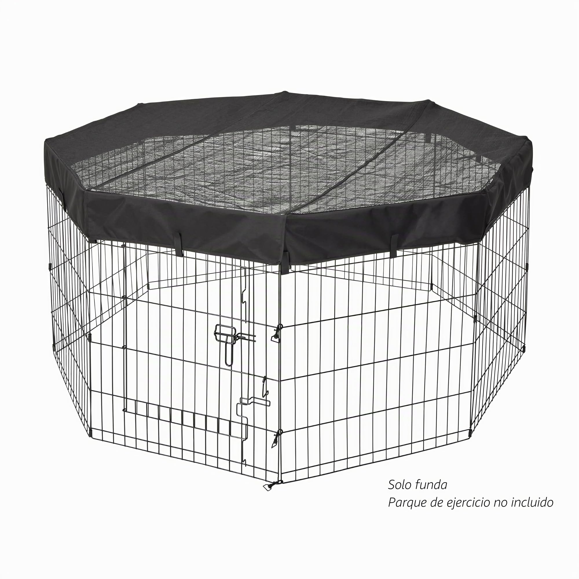 Protector solar octogonal de malla de tela para la parte superior del corralito para perros, se adapta a todos los bolígrafos de ejercicio MidWest Homes for Pets y New World, úsalo cuando el bolígrafo