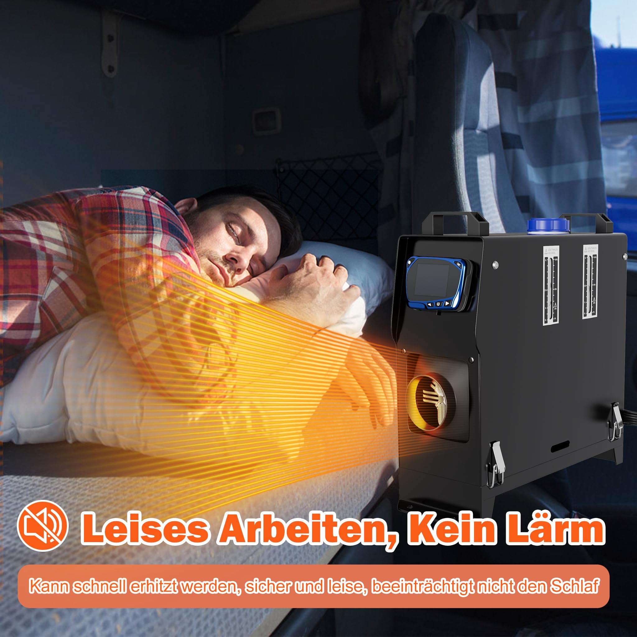 Froadp 8KW Diesel Standheizung 12V Dieselheizung Vertikal Luftheizung mit LCD Fernbedienung & Schalter & 5L Tank Air Lufterhitzer Kraftstoffheizung Heizöfen für Wohnmobile Auto PKW LKW (Schwarz)