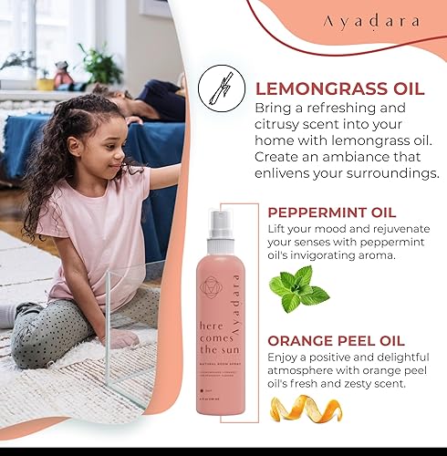 Miniatura 6 de Spray natural para habitación, 4 onzas, aerosol de aromaterapia para habitación, espray de fragancia para habitación y desodorante de lino para el