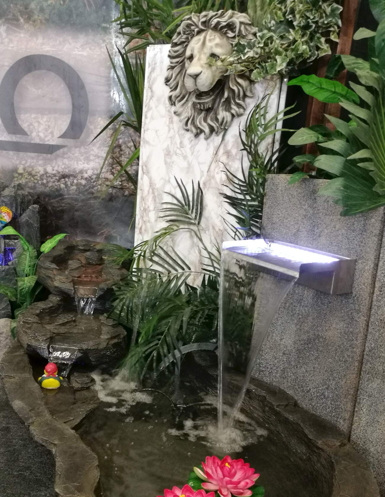 Soffione Doccia A Sbalzo 22x50 Cm Nero Opaco In Acciaio Inox Con Cascata - Foto 7