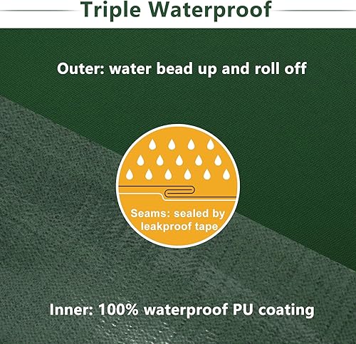 Miniatura 4 de Favoyard Cojines para silla de patio de 22 x 22 x 3 pulgadas, impermeables, para muebles de patio, el color resiste 3 años, para jardín, sofá,