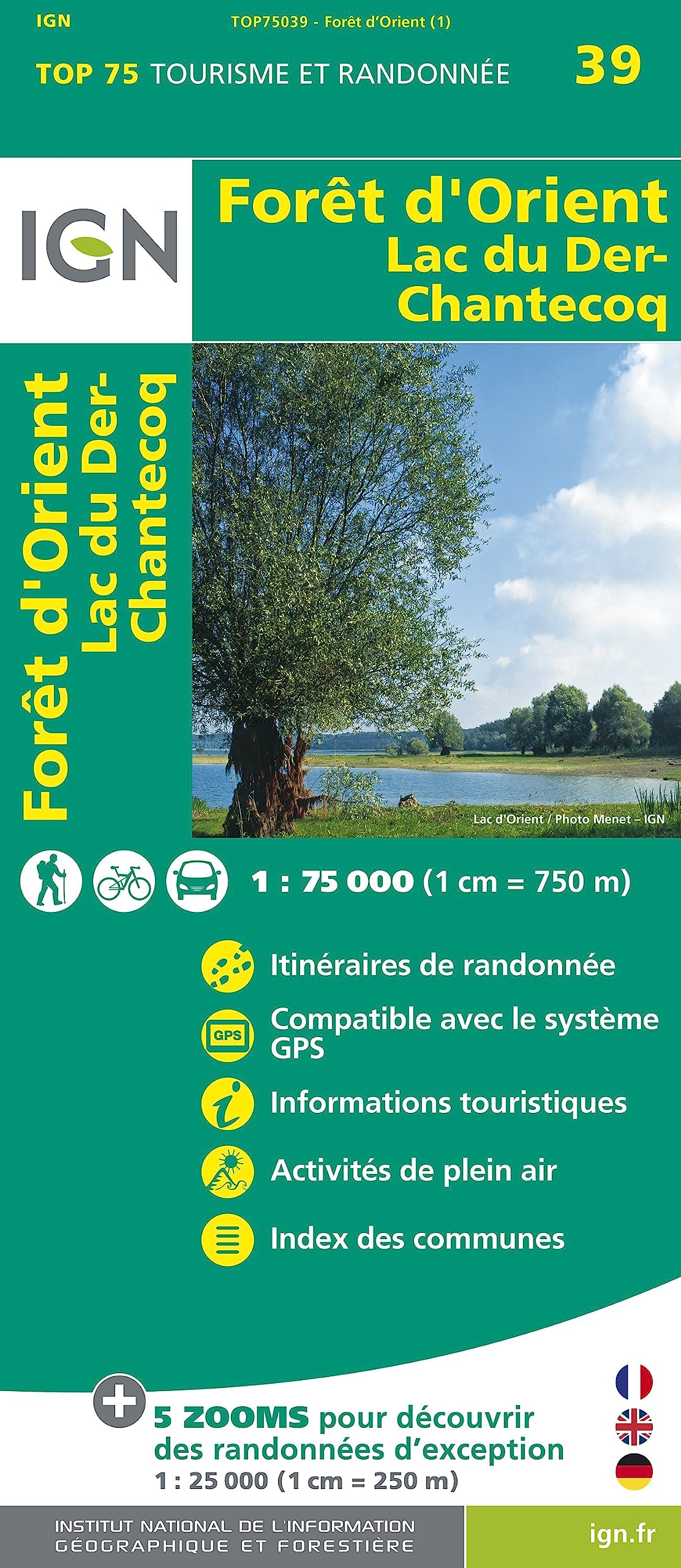 Forêt d'Orient / Lac du Der-Chantecoq ign: 75039 (TOP 75)