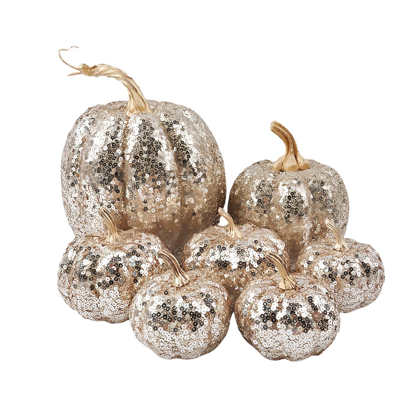 Citrouilles artificielles festives en coffret cadeau de 7 pièces