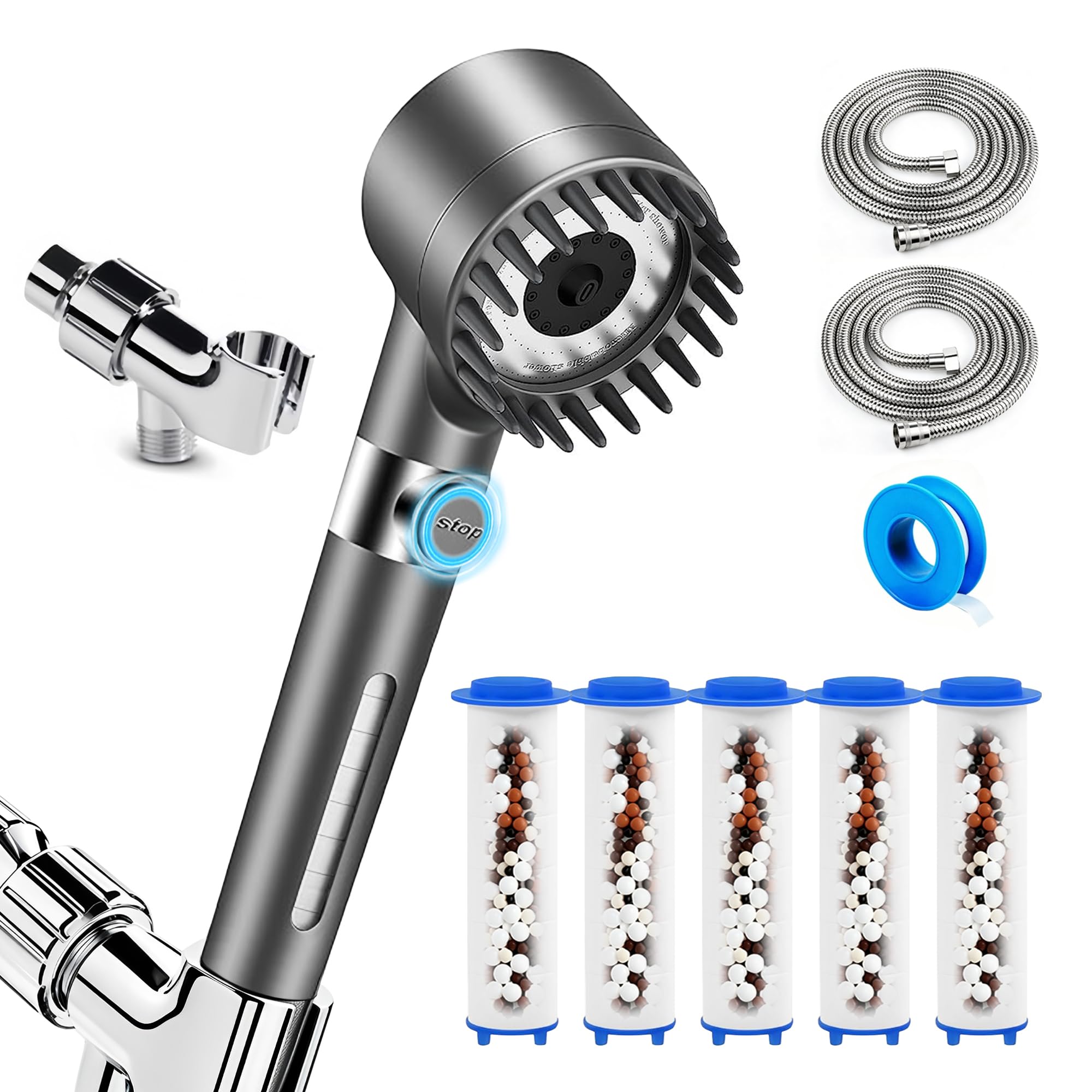 2026 New Ion Drops Shower Head Filtered with Handheld, High