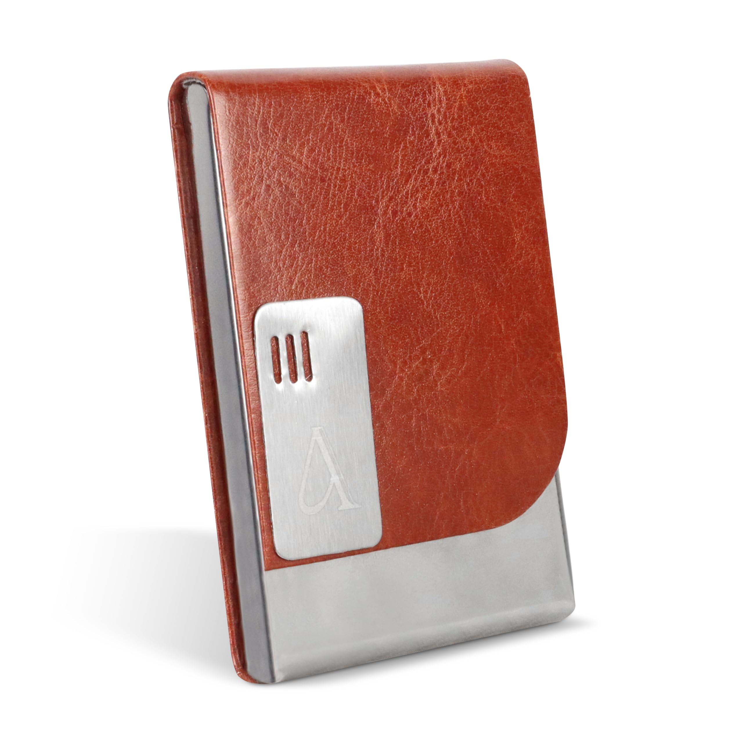ayaha PU Leather and Stainless Steel Credit Card Holder, Professional Business Card, Visiting Card Holder for Men & Women Card Case Wallet with Magnetic Clasp-picture-20