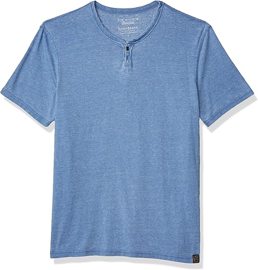 Lucky Brand Men's Venice Burnout Notch Neck Tee Shirt | Amazon.com