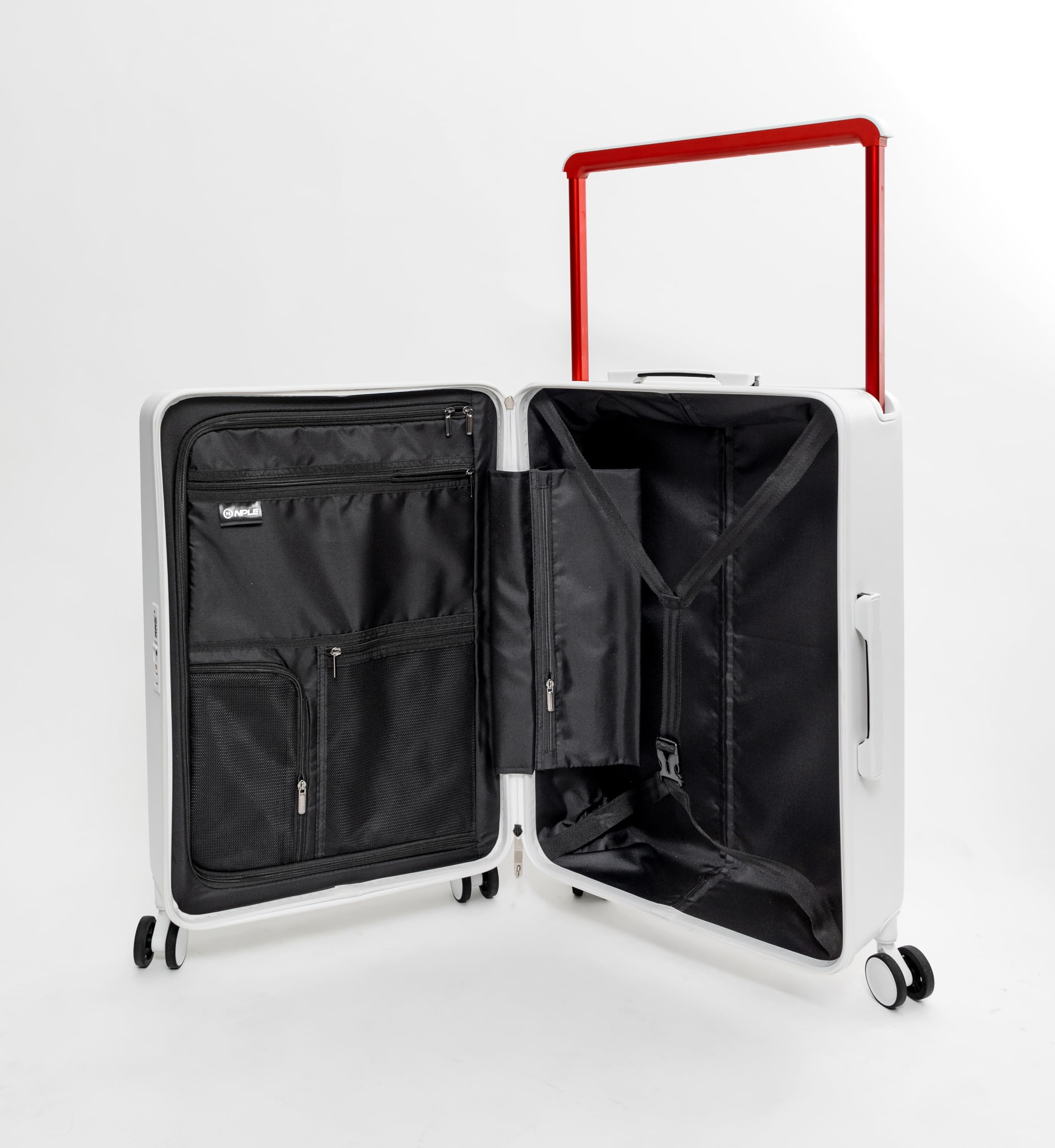Set Valigie Trolley in 100% Policarbonato Rigido, Bagagli Ultraleggeri con Manico in Alluminio, 4 Ruote Doppie Silenziose 360°, Zip Professionale e Chiusura TSA
