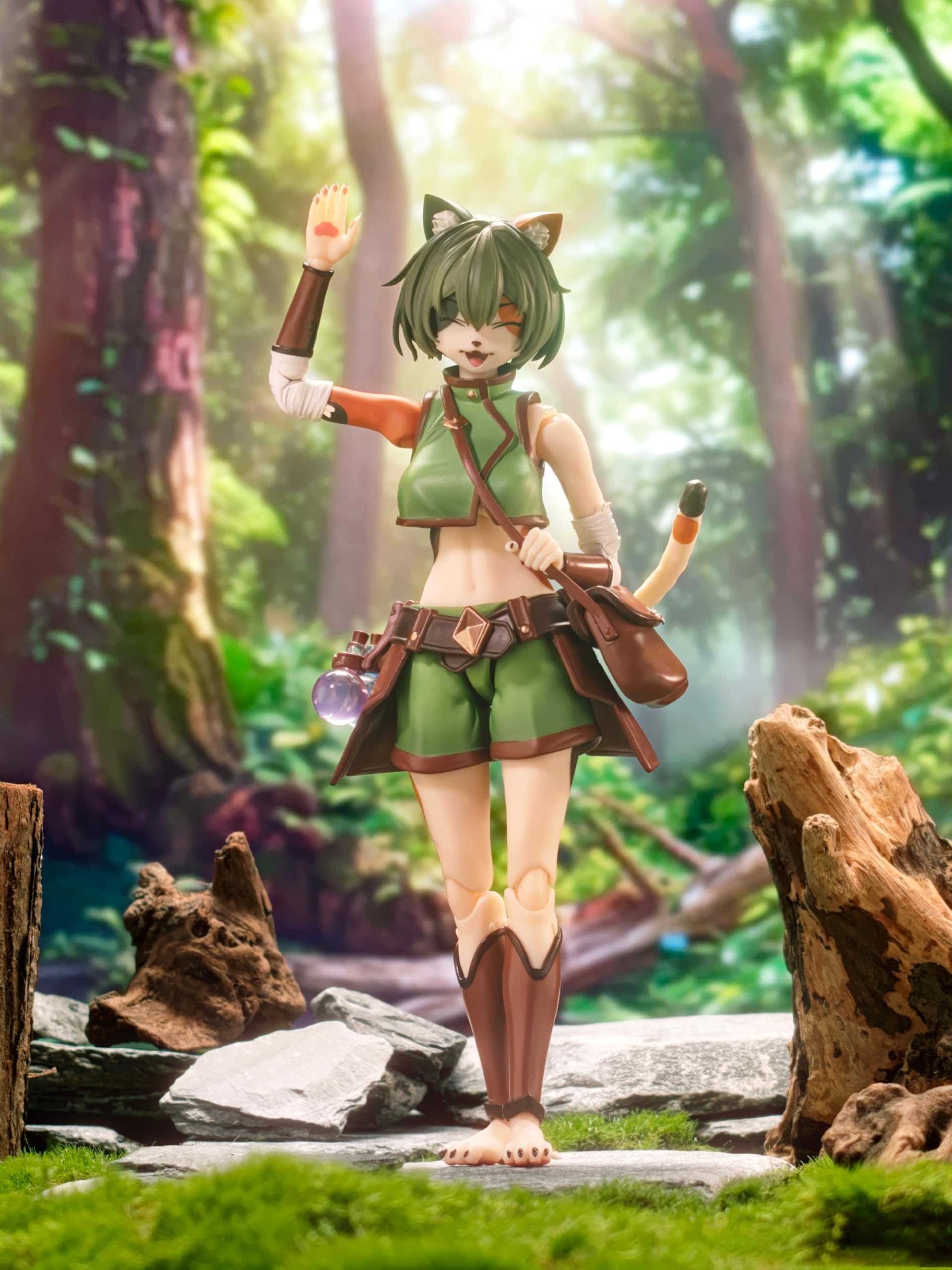 Amazon.co.jp: SYXLCYGJ LADO TOYS 1/12 冒険チーム 三毛猫 Tonya 薬草