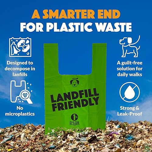 Miniatura 4 de Bolsas biodegradables para perros Bolsas de basura reciclables para perros 100% libres de plástico, sin perfume, a base de verduras y ecológicas,