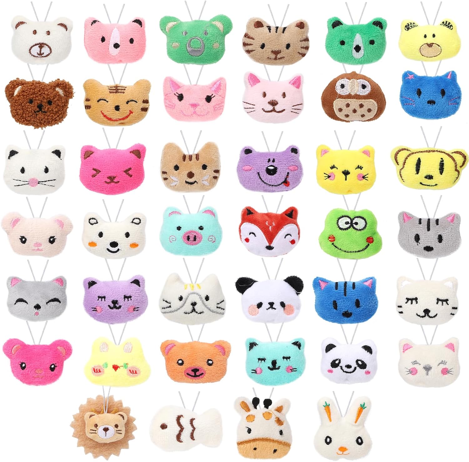 150 PCS Mini Animal Plush Set Cute Small Animal Stuffed Key chain for Party Favors Key chain Ornament for Goody Bag Easter Egg Stuffers Carnival Birthday Party Classroom Prizes