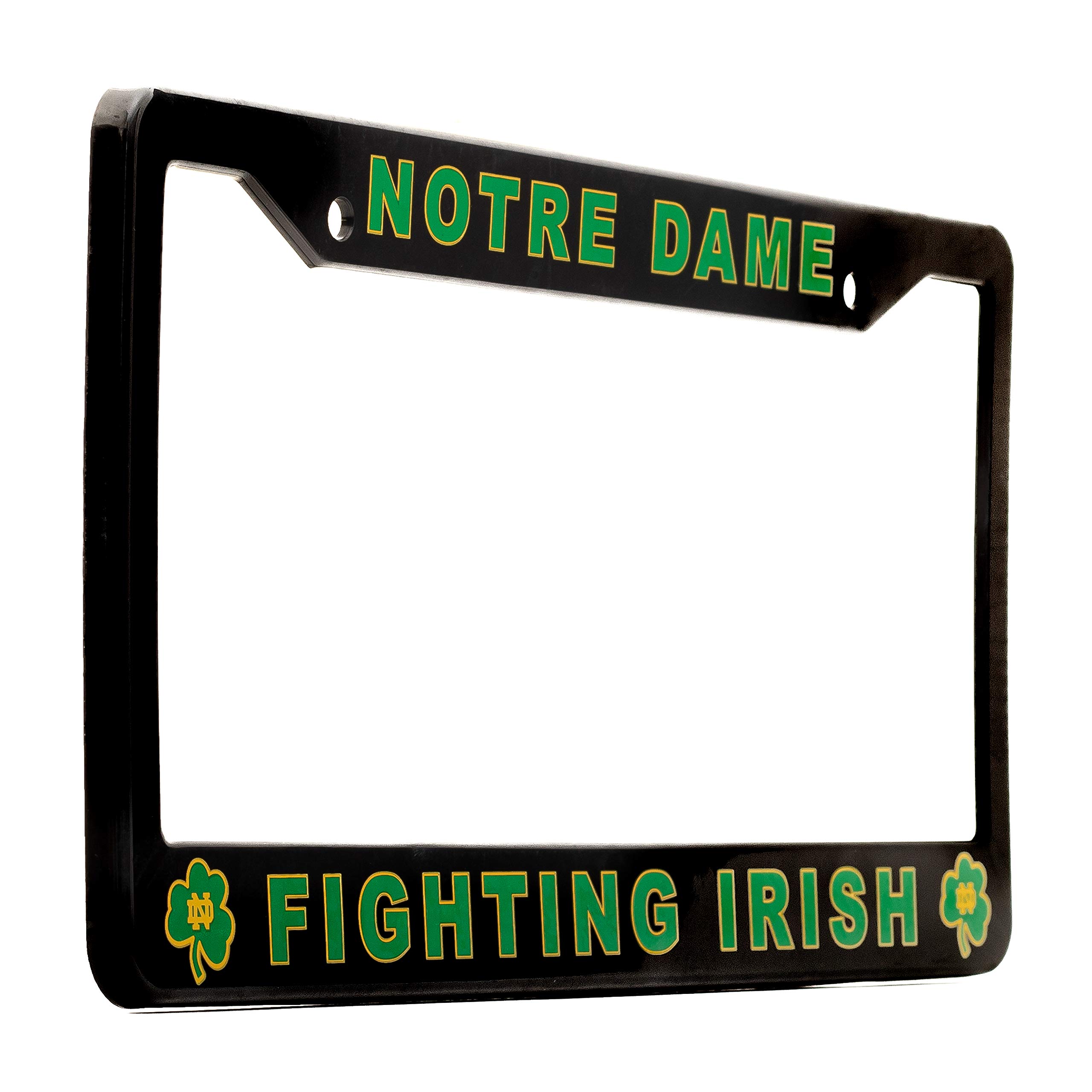 EliteAuto3K Notre Dame Fighting Irish License Plate Frame Cover – Black – 12.25” x 6.25” - - Ideal Gift for Sports Fans & Supporters – Slim Design