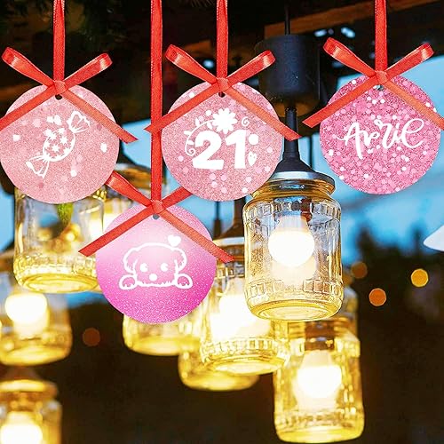 Miniatura 6 de Hojas de tinta de transferencia infusible rosa para marcadores Cricut Easypress, papel de sublimación con purpurina de 12 x 12 pulgadas para vasos,