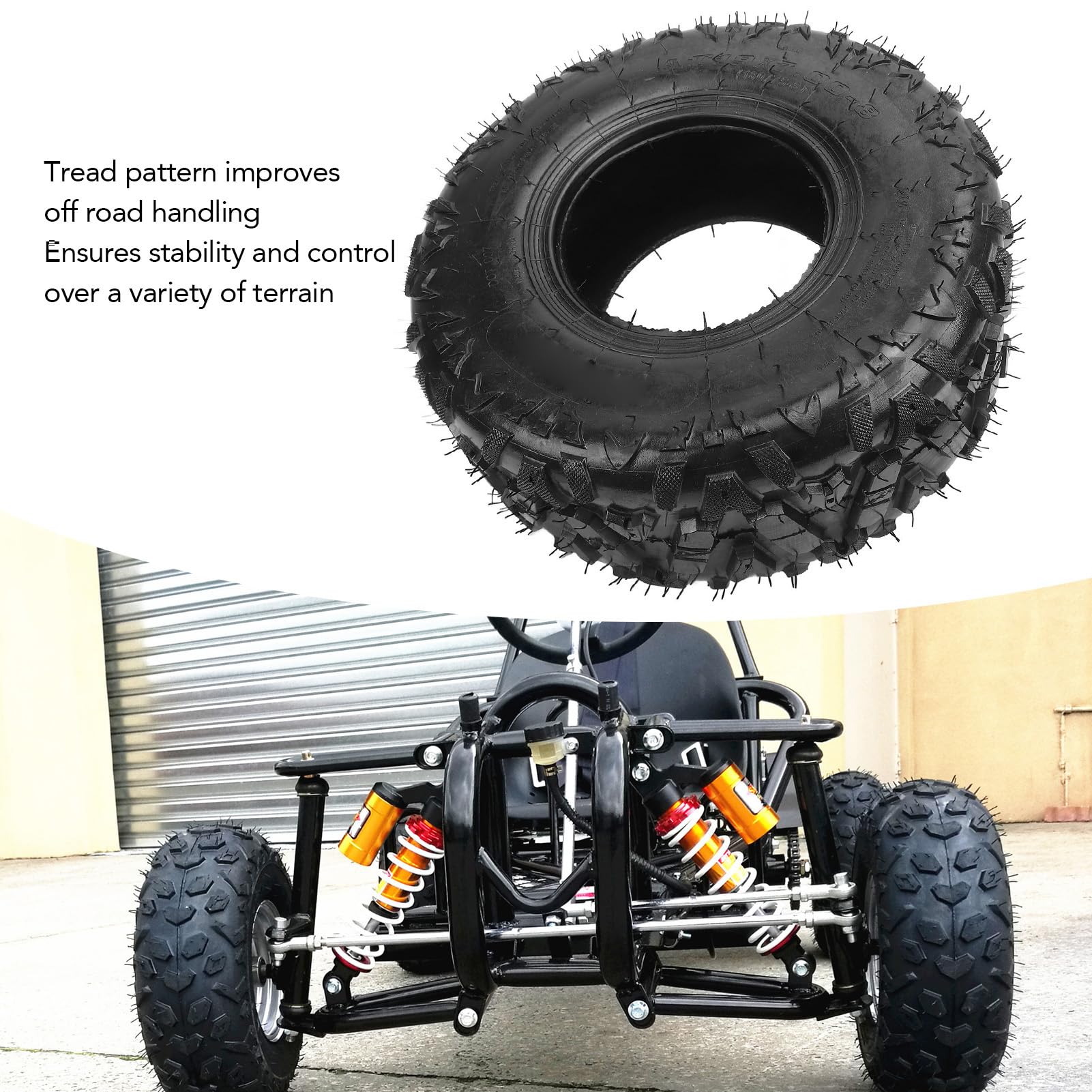 CHICIRIS Opona, Ręczne Koła Ciężarówki Opony Samochodowe Auto Opony 19x7-8 19x7x8 Eksplozja Oponowa Gumowa Poślizg ATV Opona Universal For Go Kart Cart