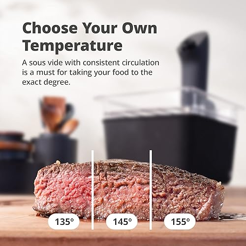 Miniatura 5 de Greater Goods Kit Pro Sous Vide  Una olla Sous Vide de 1100 W potente y precisa y recipiente de plástico de primera calidad con estante Sous Vide