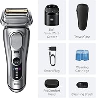Vista 10 de Braun Series 9 PRO+ Electric Shaver, Wet & Dry Razor, Pro SensoAdapt, 6in1 SmartCare Center, 9697CC, Silver