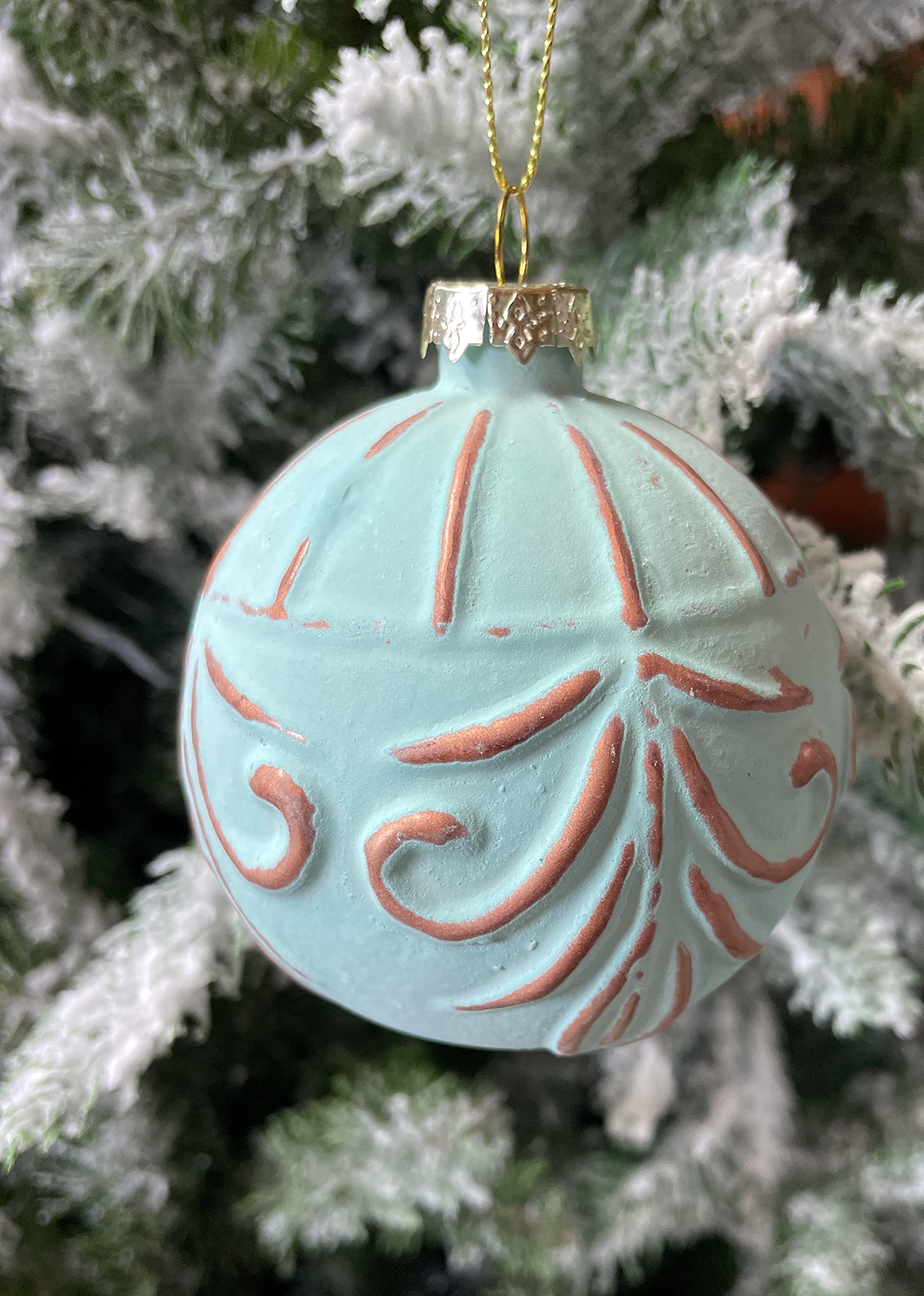 12er Set edle Luxus Glas Weihnachtskugeln Ø 8cm Weihnachtsbaum Kugeln Christbaumkugeln Weihnachten Baumschmuck (Sortiment L)