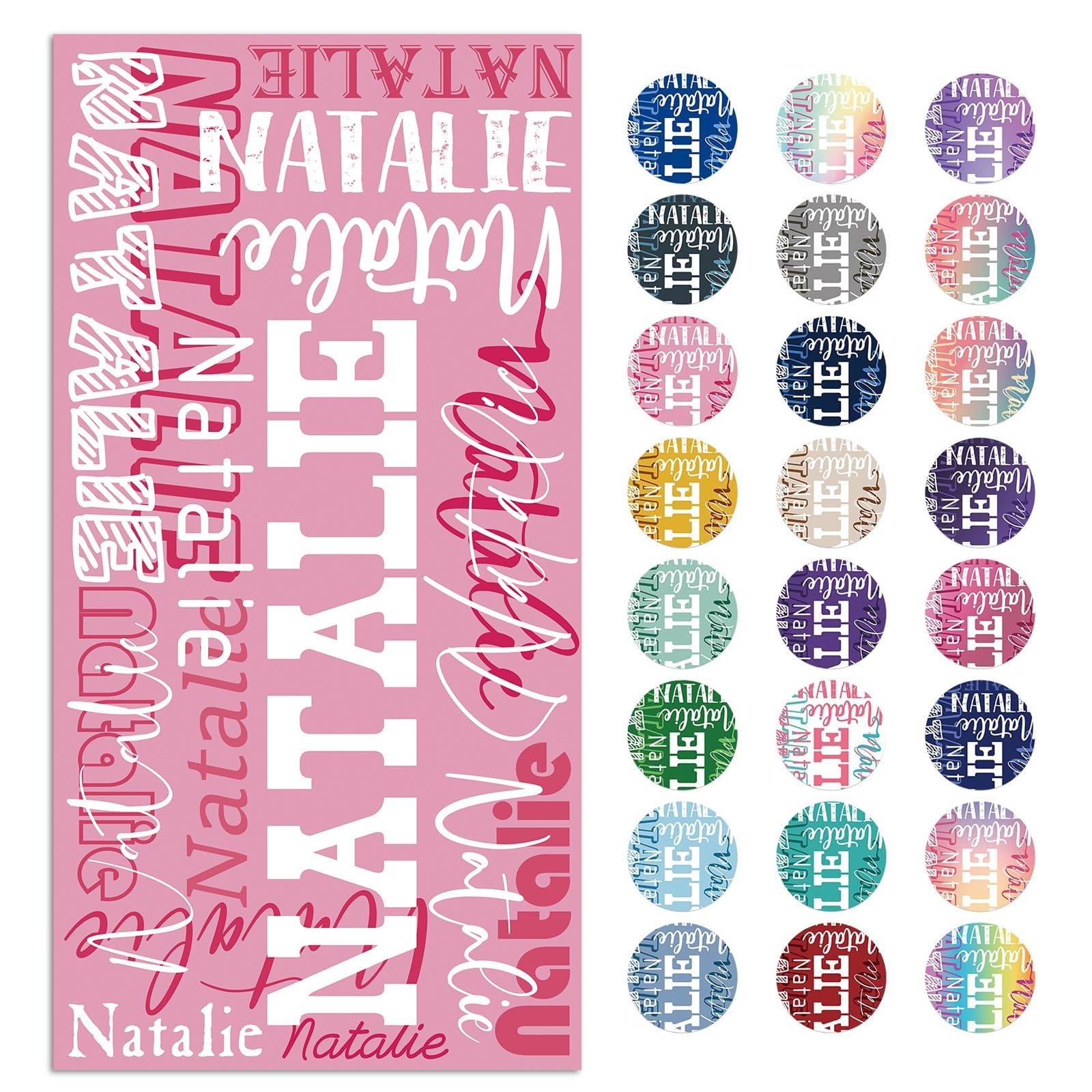 Loosusu Personalized Beach Towels for Kids - Custom Beach Towels with Monogram & Name- Multiple Colors Swimming Towels for Kids,Customized Bath/Pool/