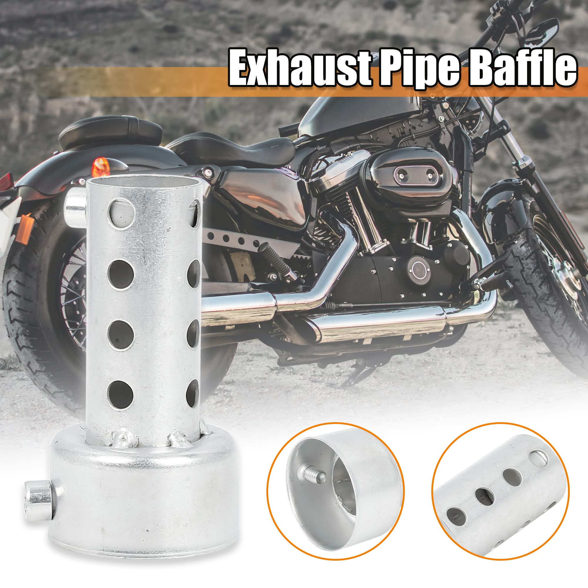 Removable Motorcycle Muffler Baffles Harley 7 New Exhaust Pipes For