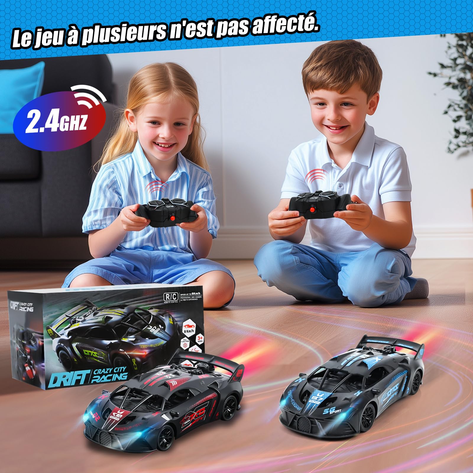 Voiture télécommandée dinosaure -avec Musique et Lumières-pour Garçons Voiture télécommandée dinosaure -avec Musique et Lumières-pour Garçons