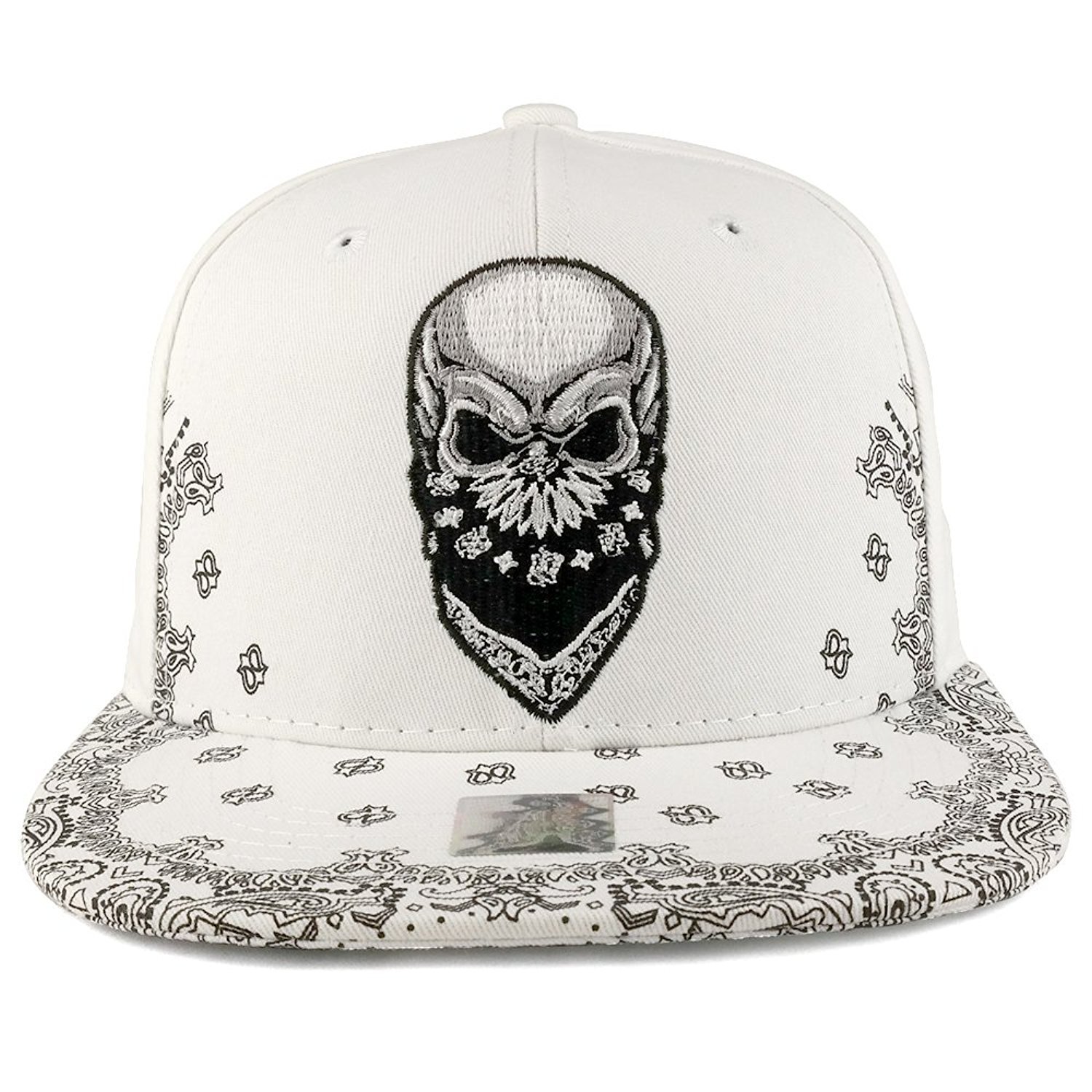 SunGalSkull Embroidered Unisex Snapback Adjustable Cap Hip-Hop Hat with Flat Bill