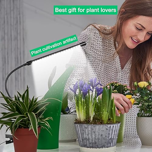 Miniatura 7 de LONSRIVE Luces de cultivo para plantas de interior (paquete de 3) luces LED de cultivo de plantas, 9 ajustes regulables, lámpara de crecimiento de
