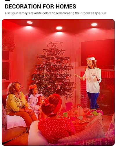 Miniatura 5 de JandCase Bombillas de Navidad, bombilla roja BR30 de inundación, 11 W (equivalente a 100 W), bombillas LED empotrables, 900 lm, no regulable, base