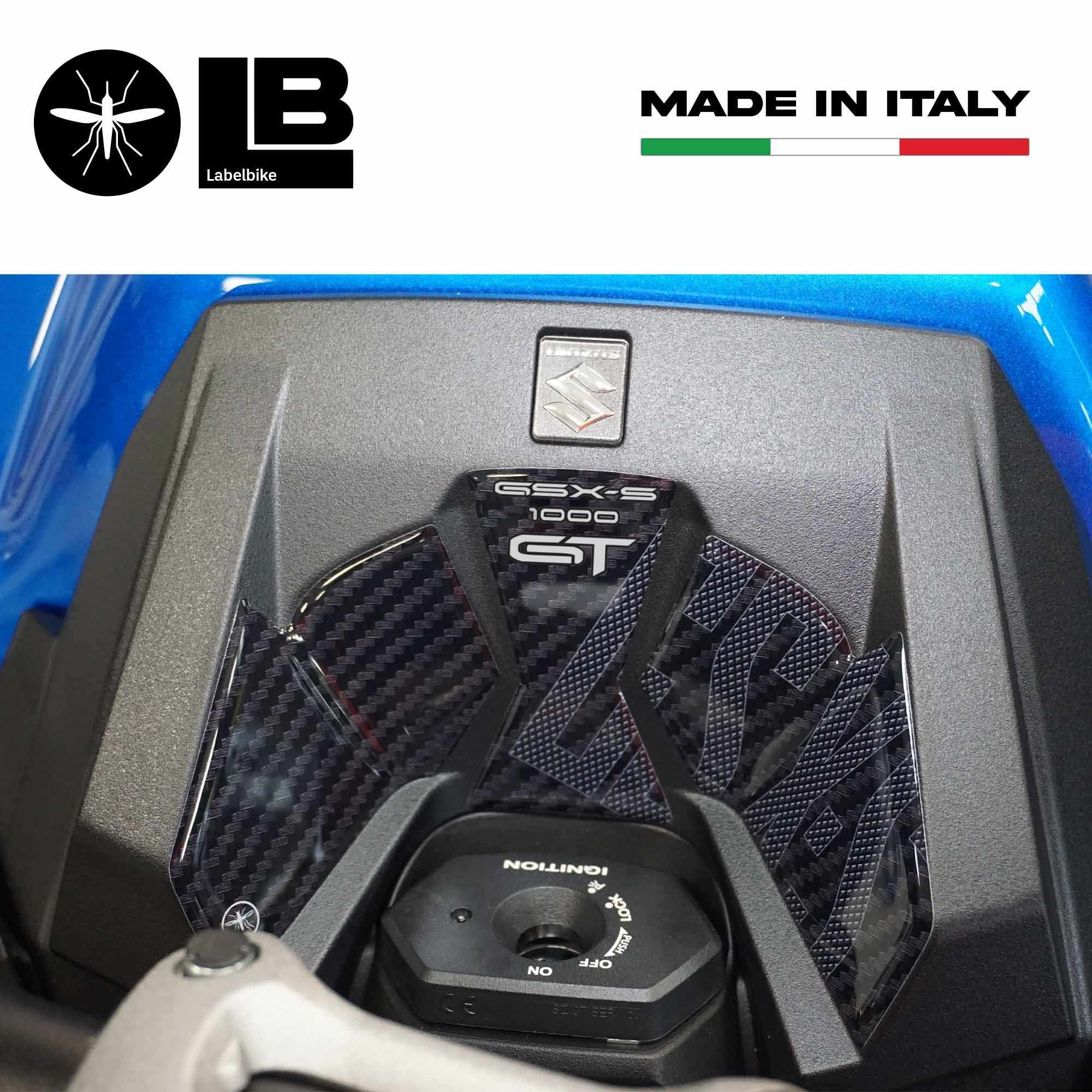 labelbike - Naklejka 3D Protection Zone Key Ignition kompatybilna z Suzuki GSX-S 1000 GT od 2021 r., Obszar kluczyka zapłonu