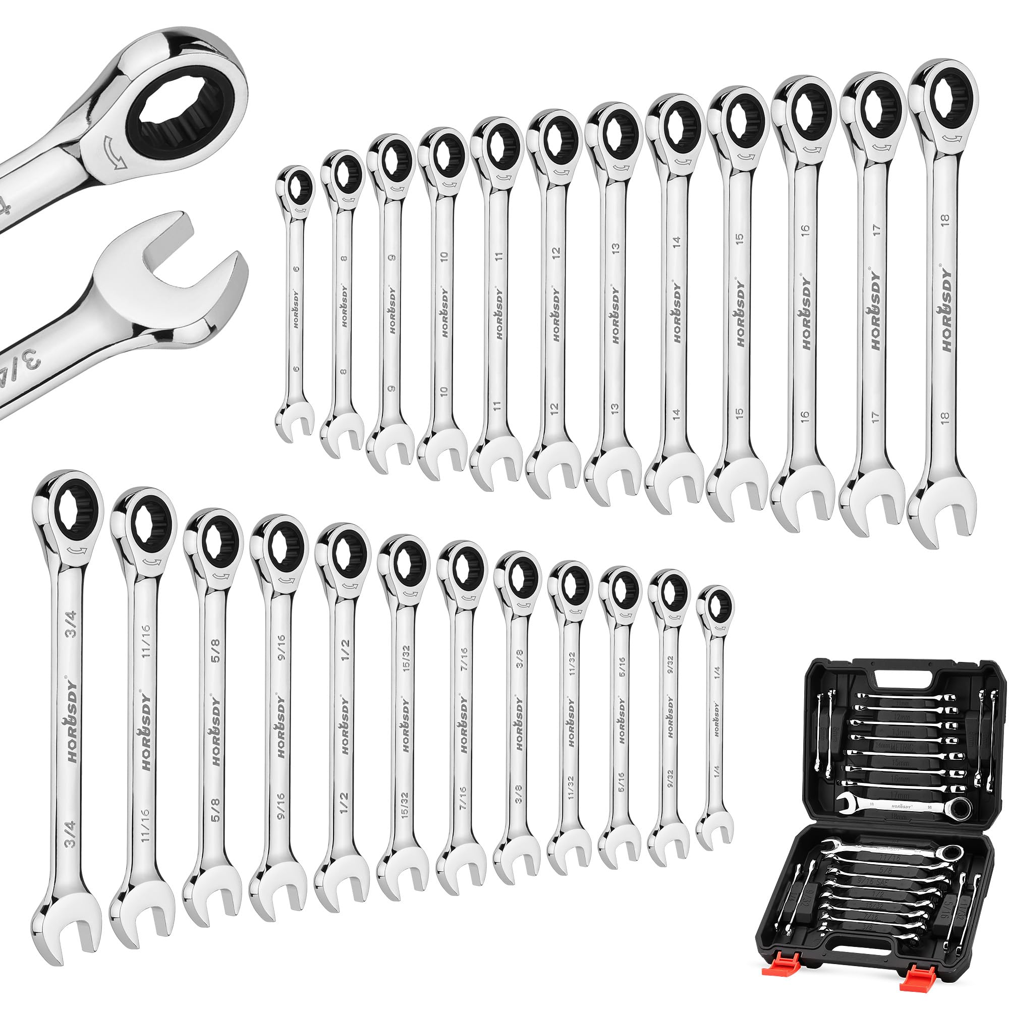 HORUSDY 24pc SAE/Metric