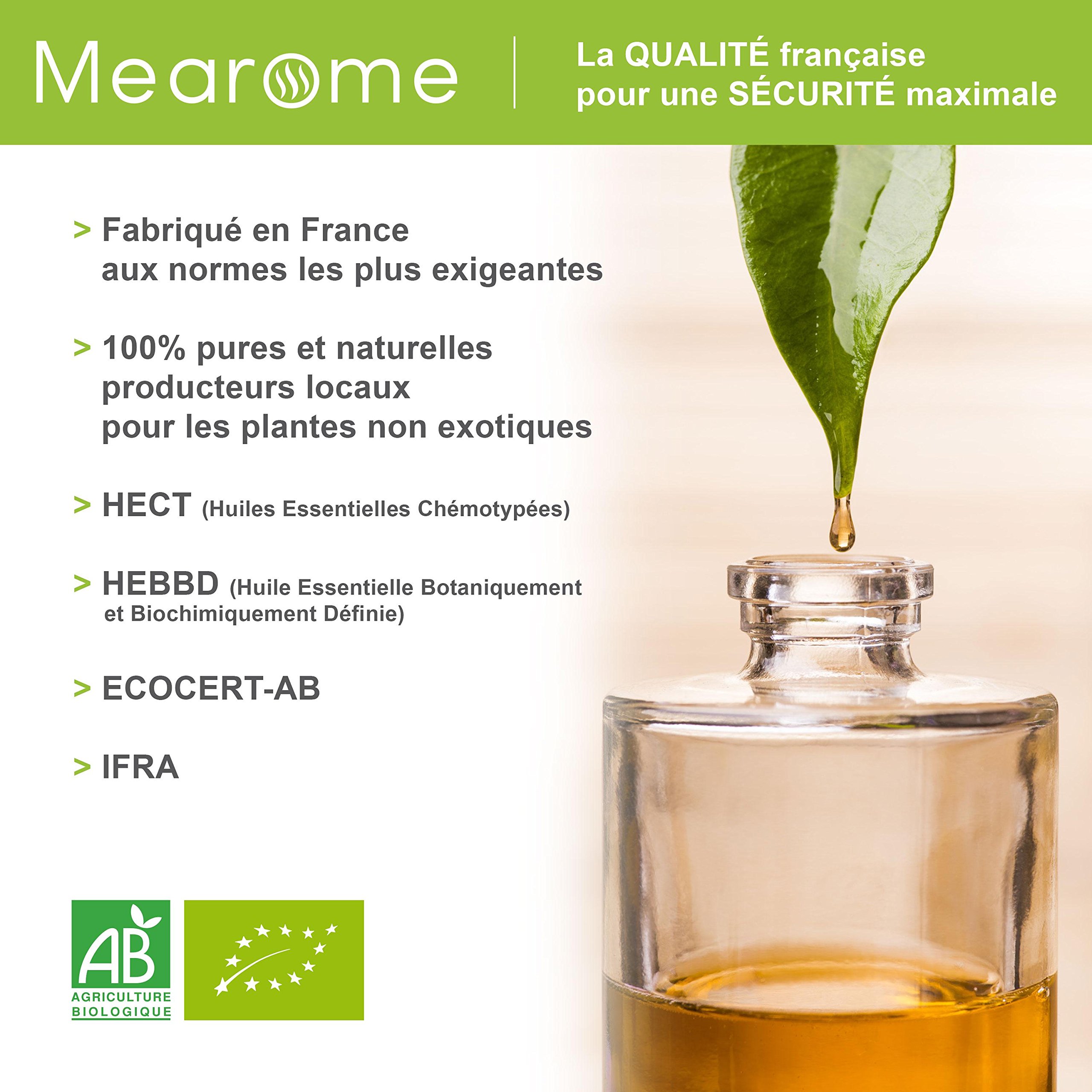 Coffret 8 x 10 ml Huiles Essentielles BIO distillées en FRANCE + Guide d'Aromathérapie PDF | HEBBD, HECT | Kit pour Cuisine, Diffuseur | Bienfaits Respiratoires, Encombrement, Digestion | Mearome