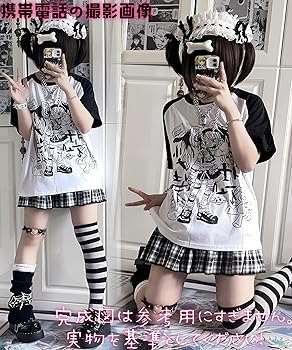 Amazon | [Moekky] アニメ 地雷系 Tシャツ レディース 半袖 原宿