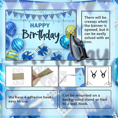 Miniatura 4 de Cartel de feliz cumpleaños, globos de confeti, decoración temática de confeti para niñas, niños, mujeres, hombres, 1, 1, 16, 18, 21, 30, 40, 50, 60,