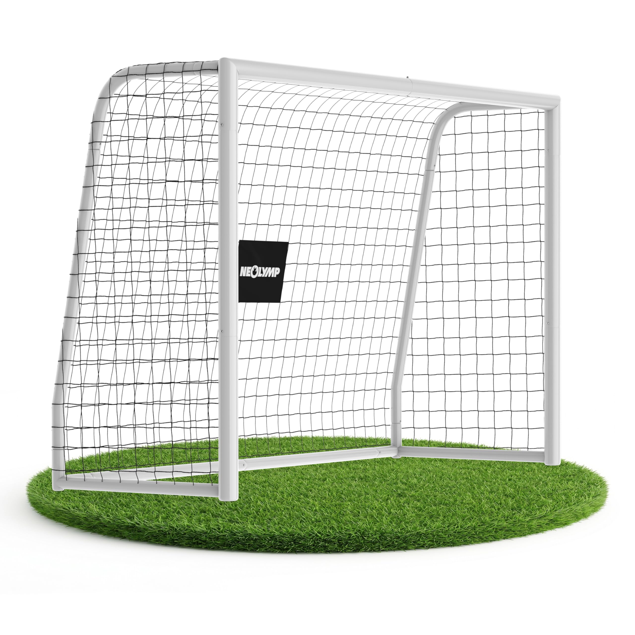 NEOLYMP Fußballtor für Garten – Robustes Stadion-Tor aus Metall, korrosionsgeschützt – Wetterfestes Fußballtor Kinder Outdoor inkl. Heringe – Klicksystem & Polyester-Netz – Einfacher Aufbau