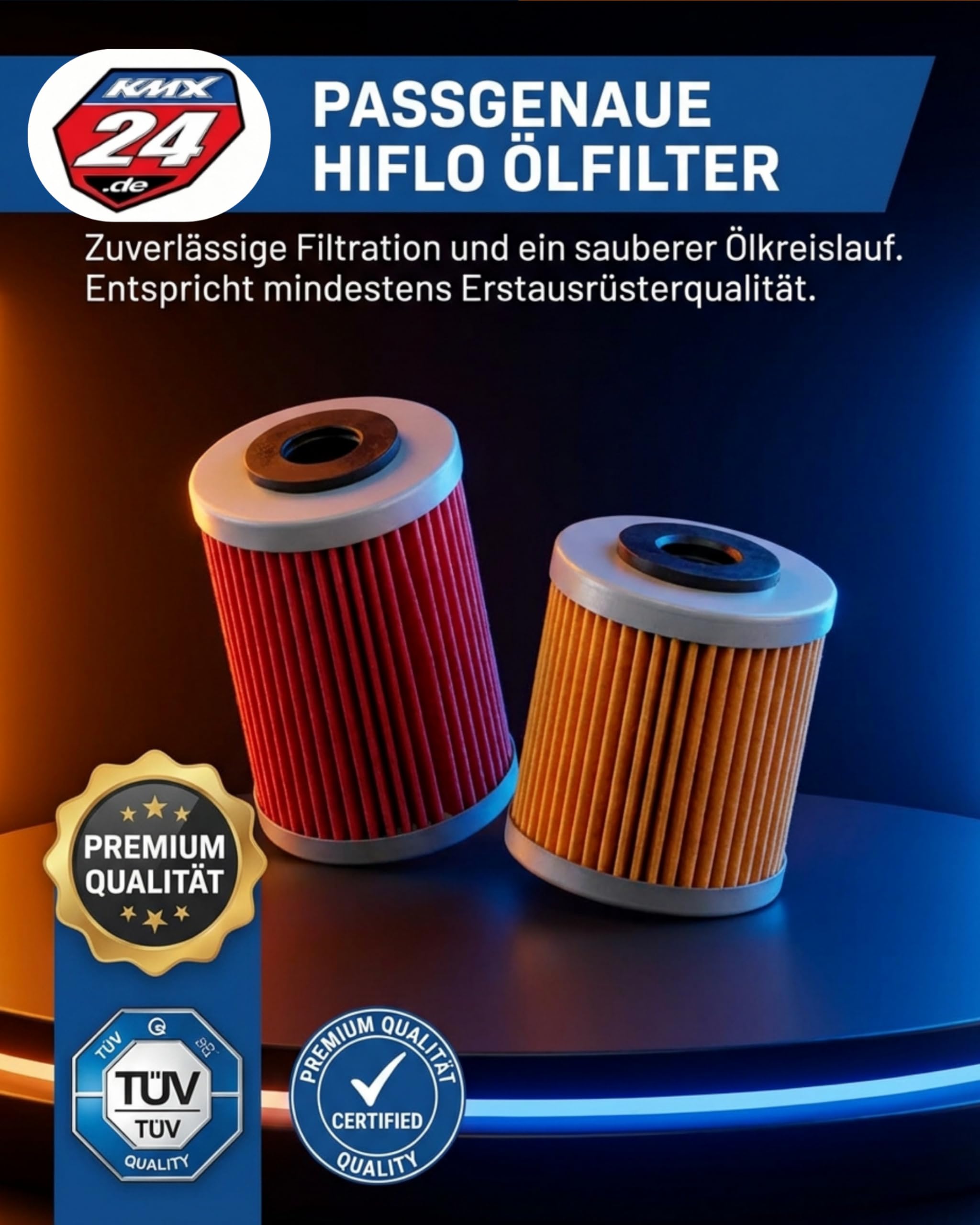 Ölwechsel Set – passt an KTM LC4 690 Duke Enduro SMC SMC-R Supermoto – Modelle ab 2012 – Motorex PowerSynt 4T 10W50 – Ölfilter Kit – Service Set