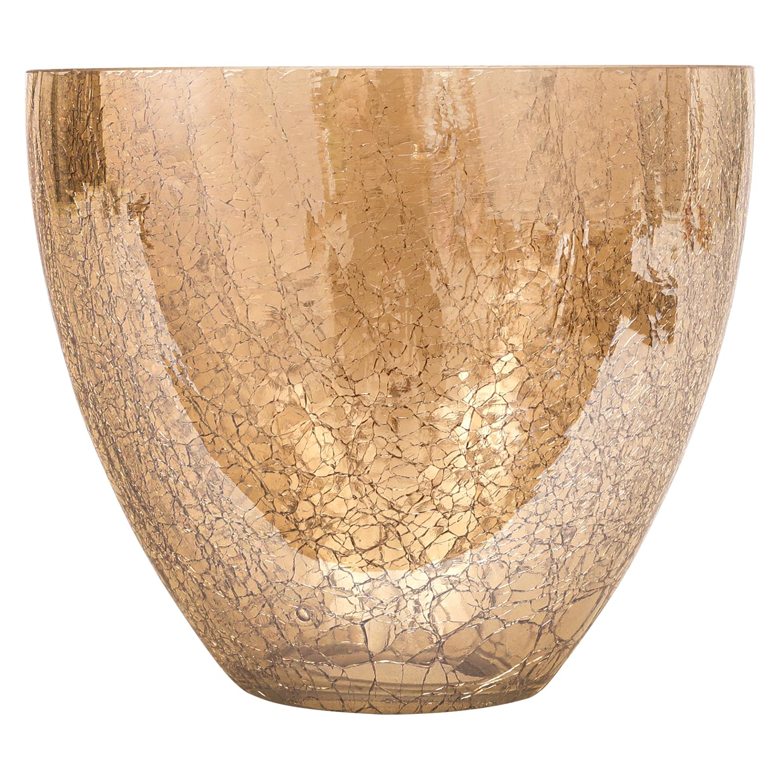 【ki-no】stripe shade、amber(techcountry) GoldSwift 3 Pack Clear Amber Crackle Bell Shade Glass Lamp