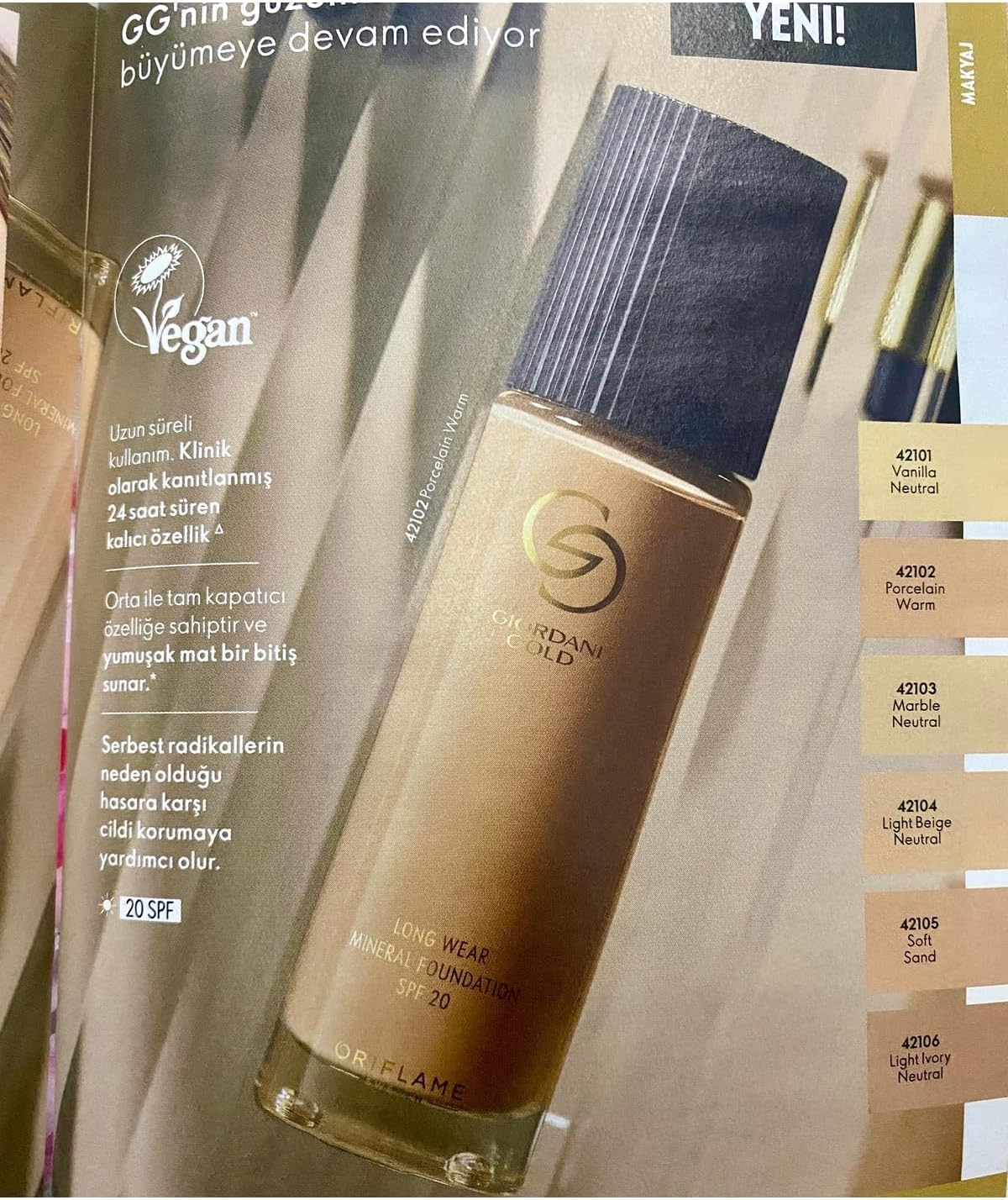 Oriflame Giordani Gold Long Wear Mineral Fondöten Light Beige Neutral, 42104msn