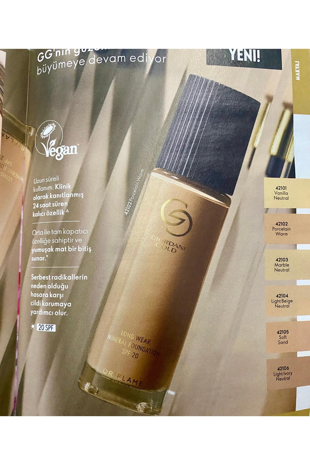 Oriflame Giordani Gold Long Wear Mineral Fondöten Light Beige Neutral, 42104msn