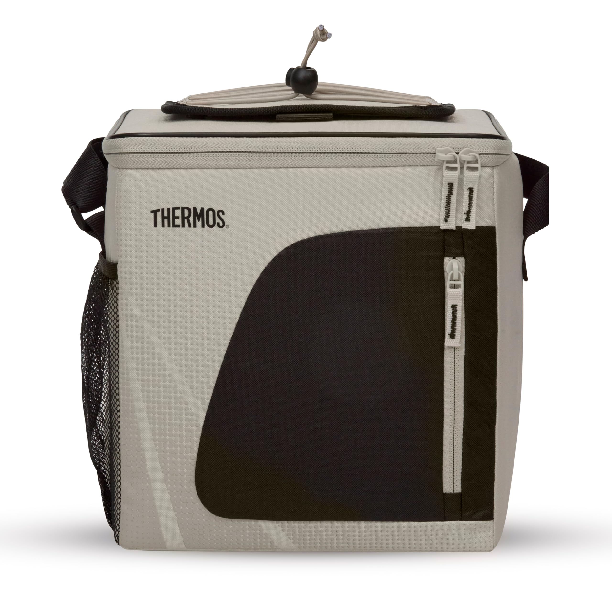 Thermos Radiance - Borsa termica da 17 l, per uso familiare, in arenaria, grande, per picnic e picnic, fodera resistente agli alimenti, isolamento Isotec che mantiene il cibo freddo per 5 ore