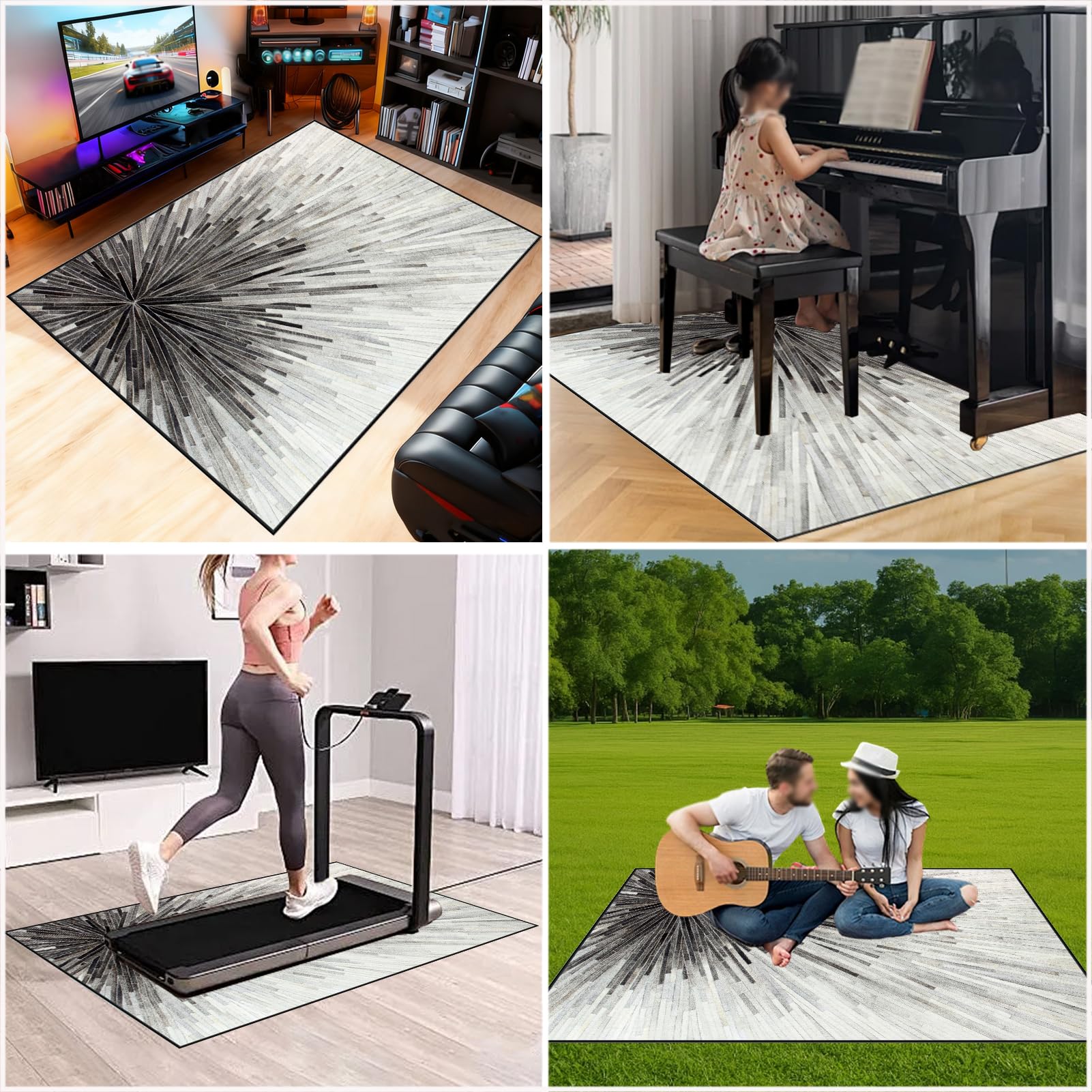 Mata do perkusji akustycznych Dywan antypoślizgowy dywan dźwiękoszczelny bęben mata bębnowa duża werbel zestawy perkusji elektronicznych instrumenty muzyczne 230 x 200 cm