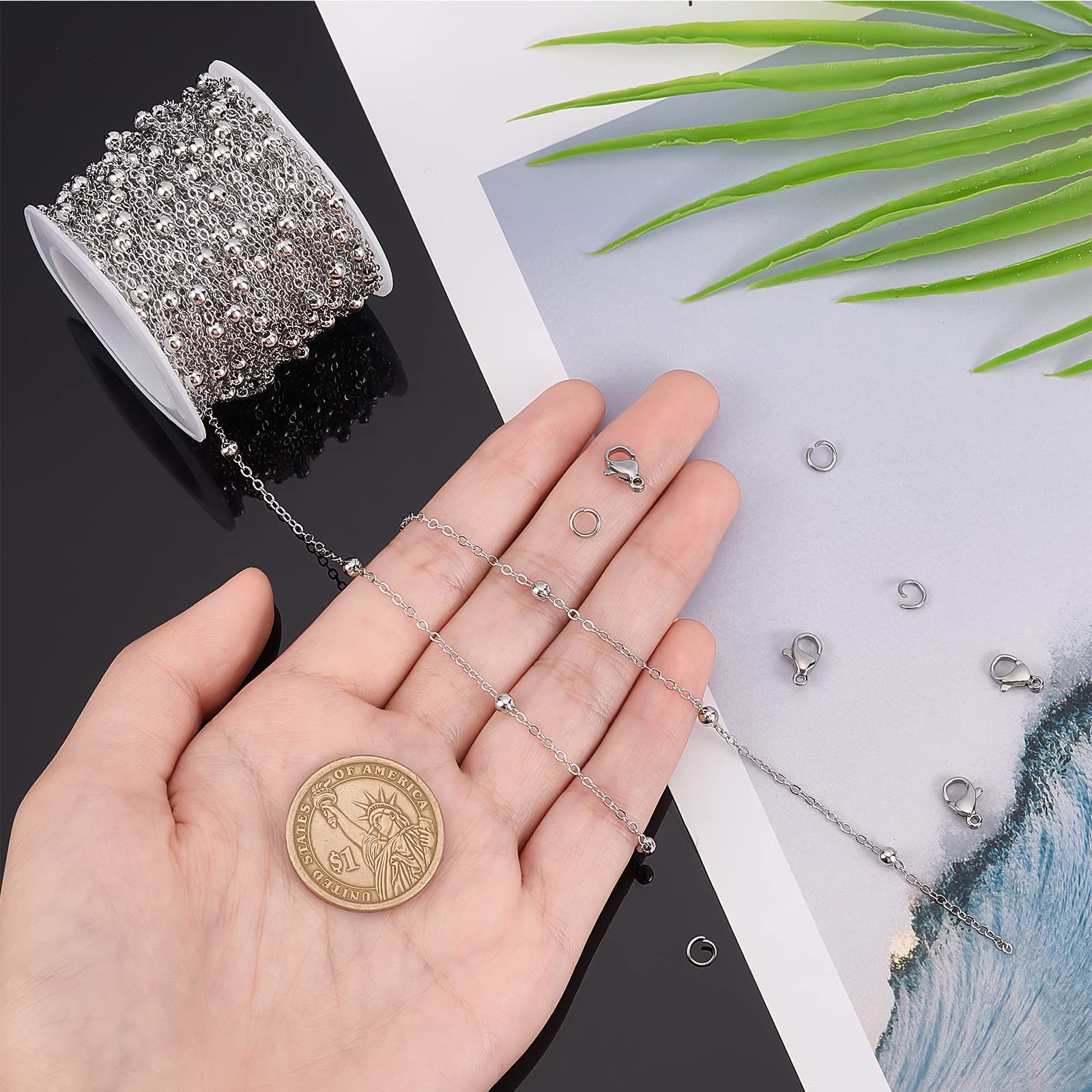 Chaîne Maillons Cœur Beebeecraft 5m - Laiton Plaqué Or 18K - DIY Bijoux