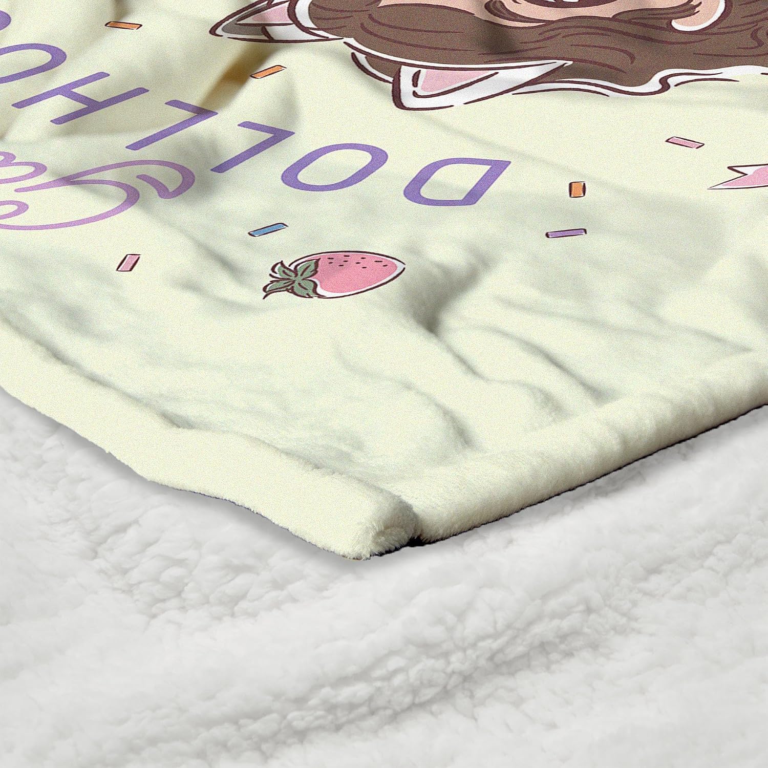 Northwest Universal Gabby's Dollhouse Gabby and Pandy Silk Touch Sherpa Throw Blanket, 50x60 inches