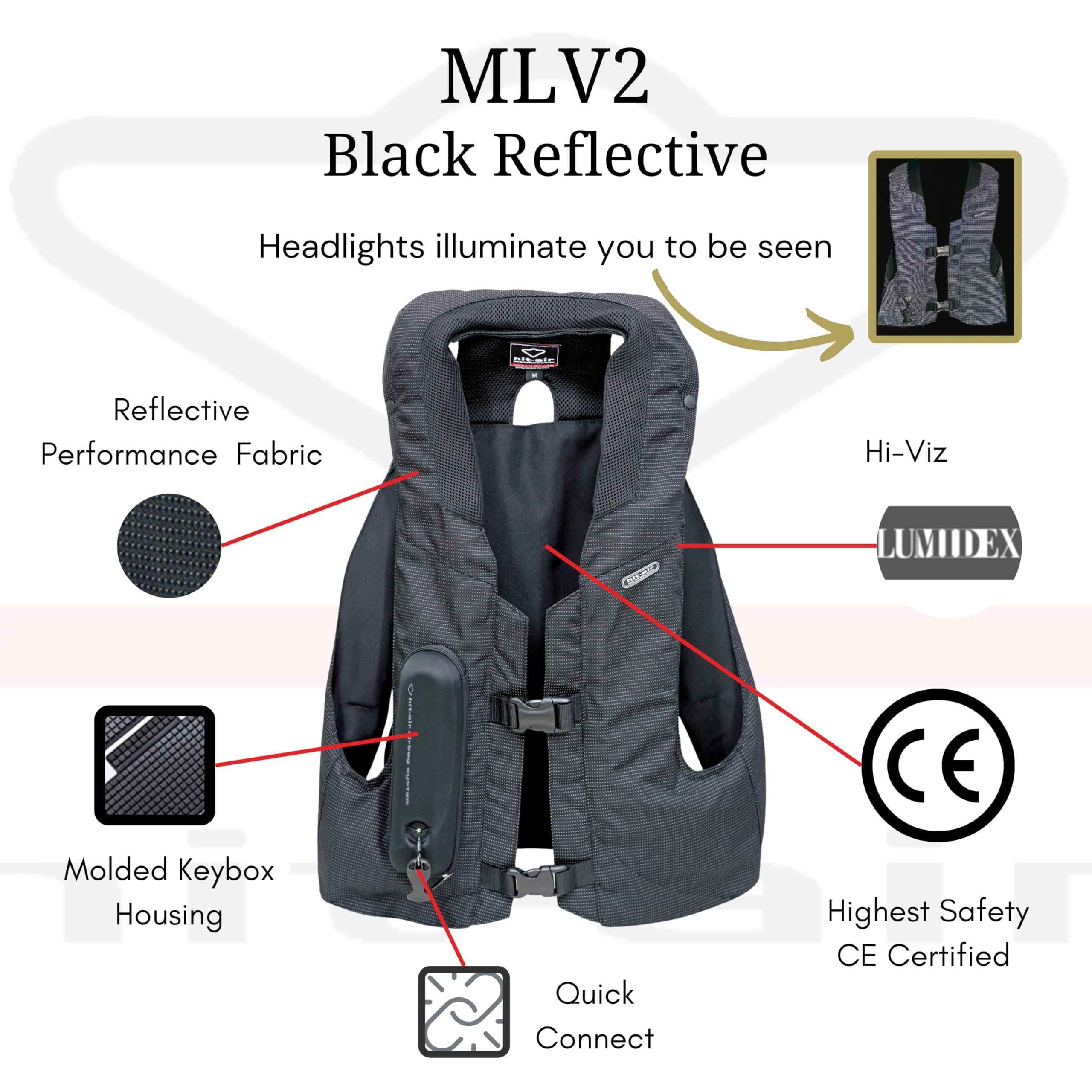 Amazon | hit-air エアバッグ付きベスト MLV2-RC Lサイズ | 胸部 