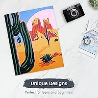 Vista 5 de Pink Picasso Kits de pintura de destinos coloridos por números para adultos y adolescentes Kits únicos de pintura de lienzo para bricolaje Kit