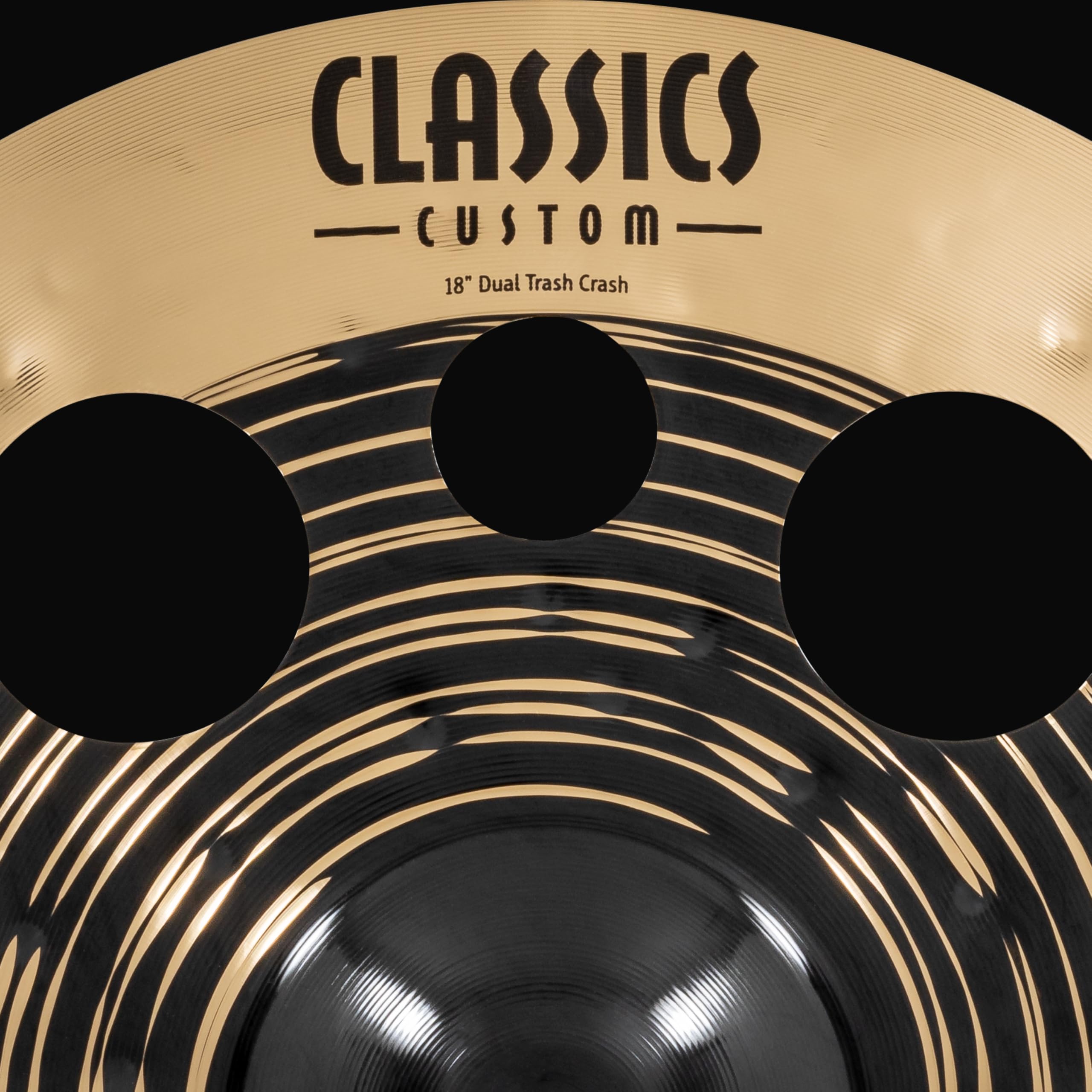 Meinl Cymbals Classics Custom Dual Piatto Trash Crash 18 pollici (45,72cm) per Batteria - Bronzo B12, Finitura Scura e Brillante - Prodotto in Germania (CC18DUTRC)
