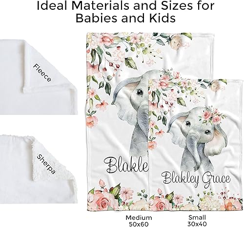 Miniatura 10 de Mantas de bebé personalizadas  Regalos personalizados para bebé con nombre para niñas  Suave, ligera y para regalar (mariposa 155)