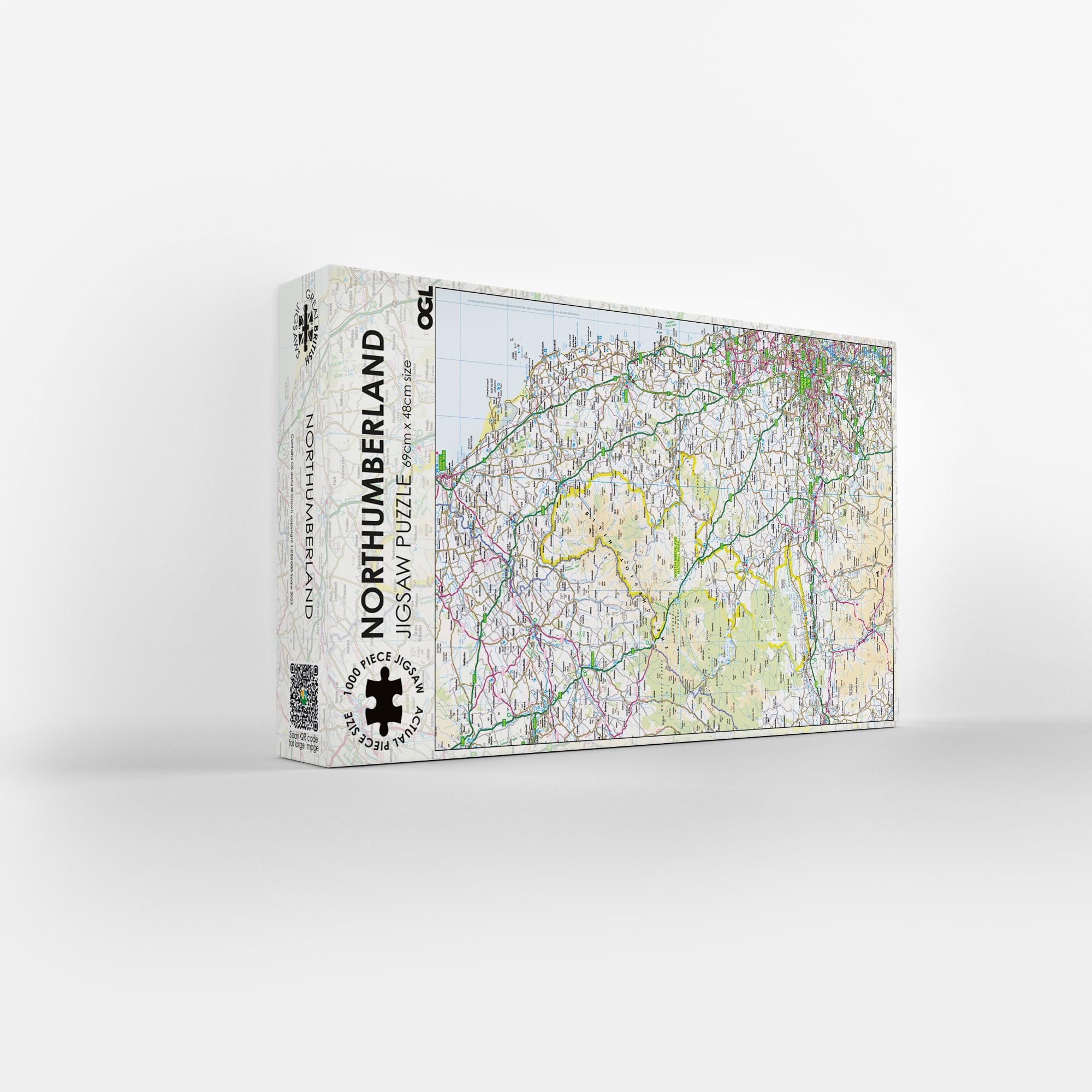 Pieceful Maps Jigsaw Puzzle, Northumberland