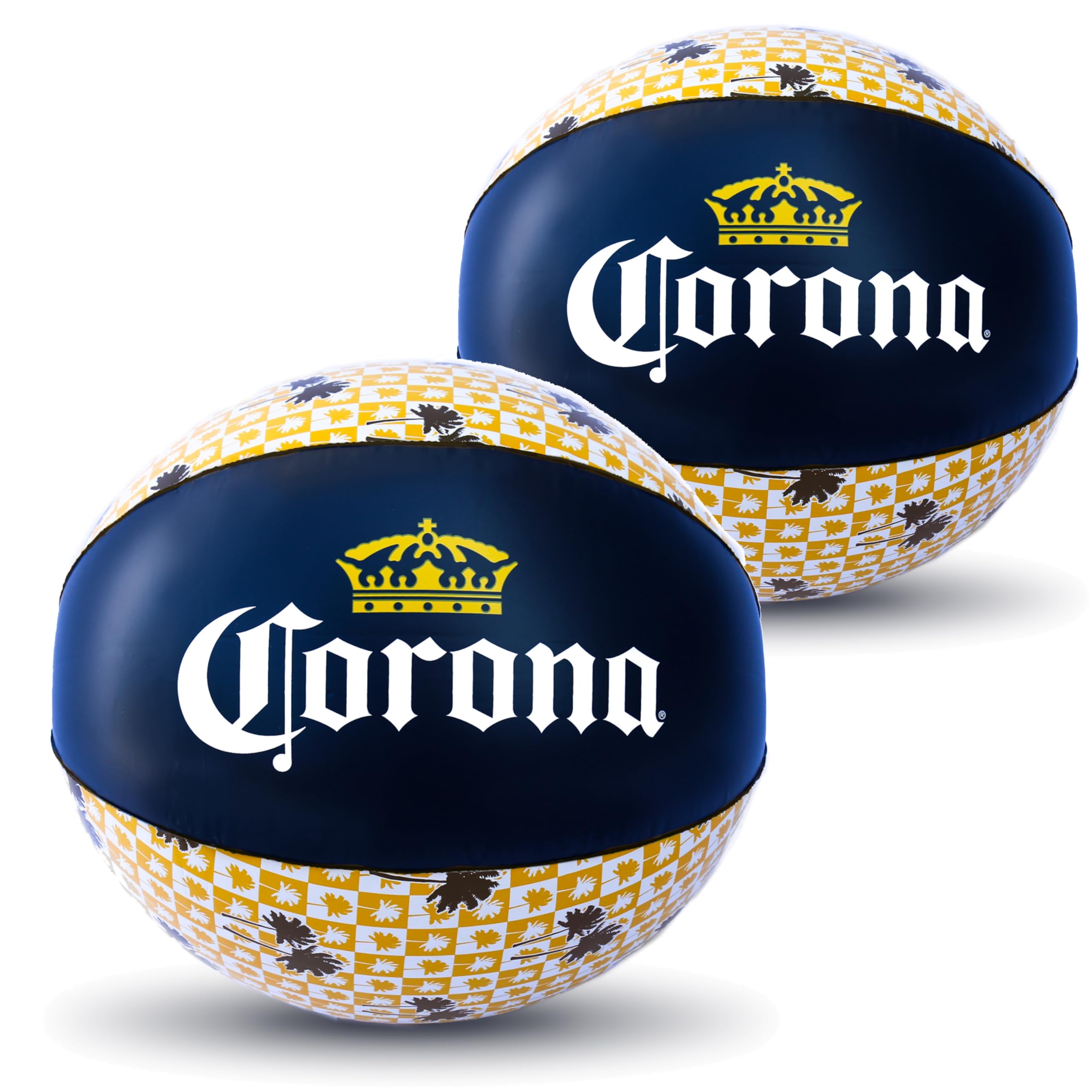 Corona 2 Pack of 20 inch Beach Balls - Large Beach Ball Inflatable for Pool, Beach or Lake - Perfect for Adult Parties as a Toy or Decorations
