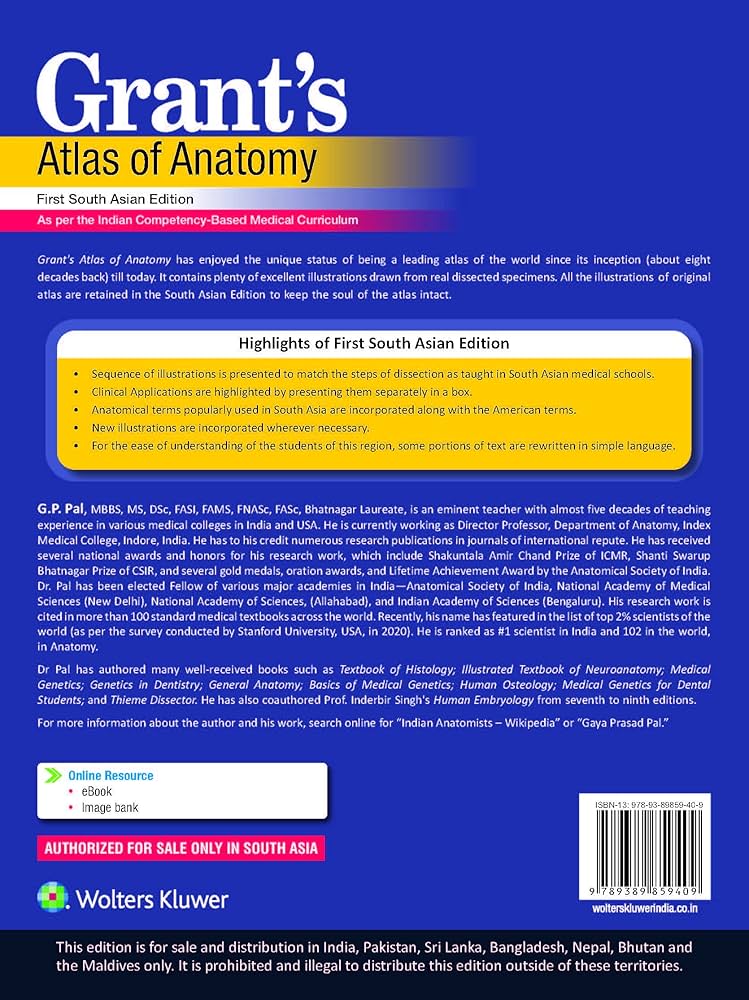 健康・医学 Grant's ATLAS OF ANATOMY Grant's Atlas of Anatomy (GRANT, JOHN CHARLES BOILEAU