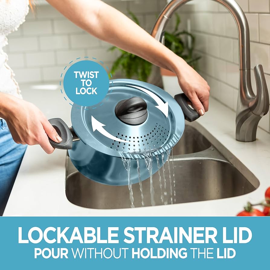 Amazon.com: Bialetti Taste of Italy Nonstick Pasta Pot with