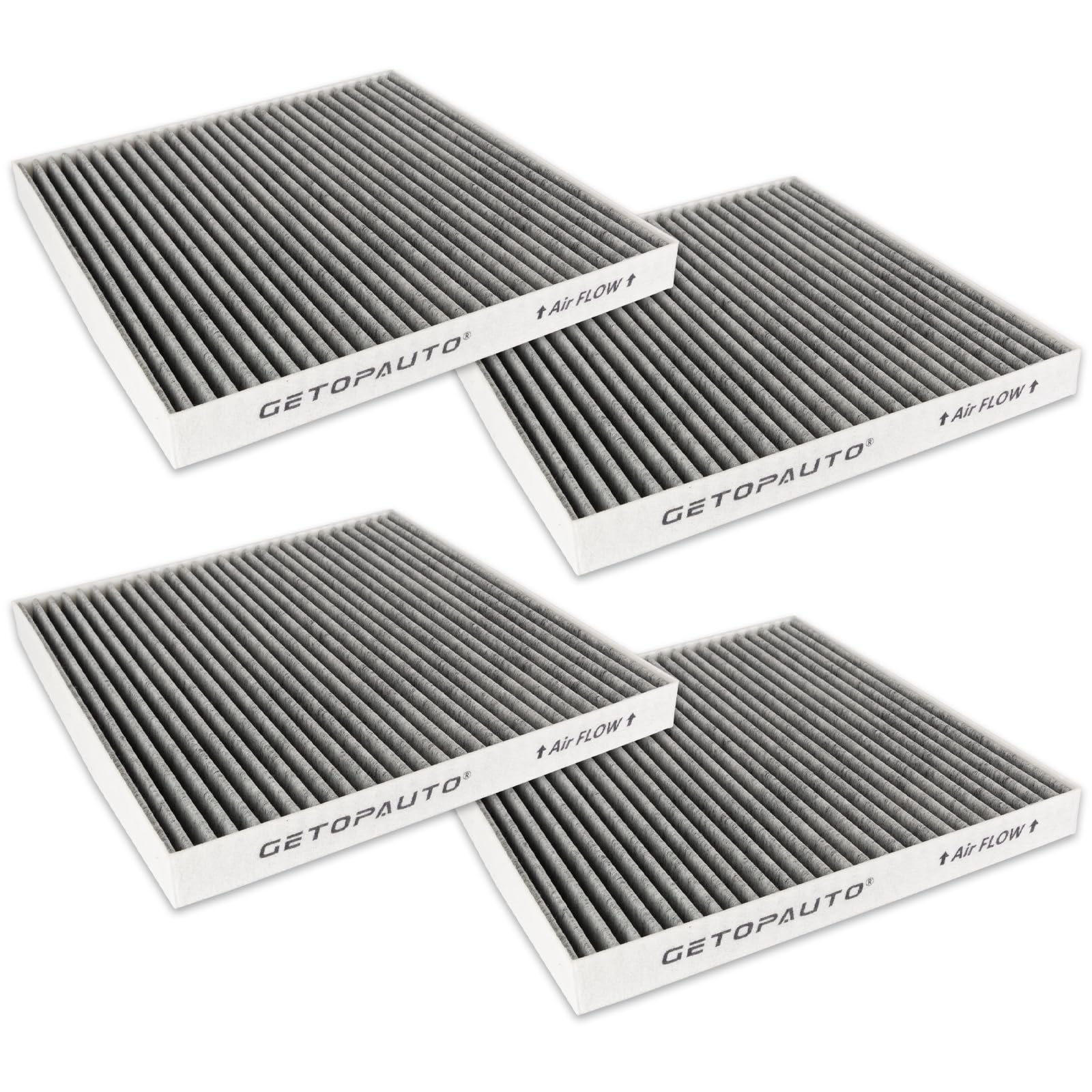 WP10278 Cabin Air Filter with Activated Carbon Fit for Mack Truck Anthem Granite Superliner Titan Trident Select models Replace PA30325 AF56060 85113754 85151124 85112361 97222(set of 4)