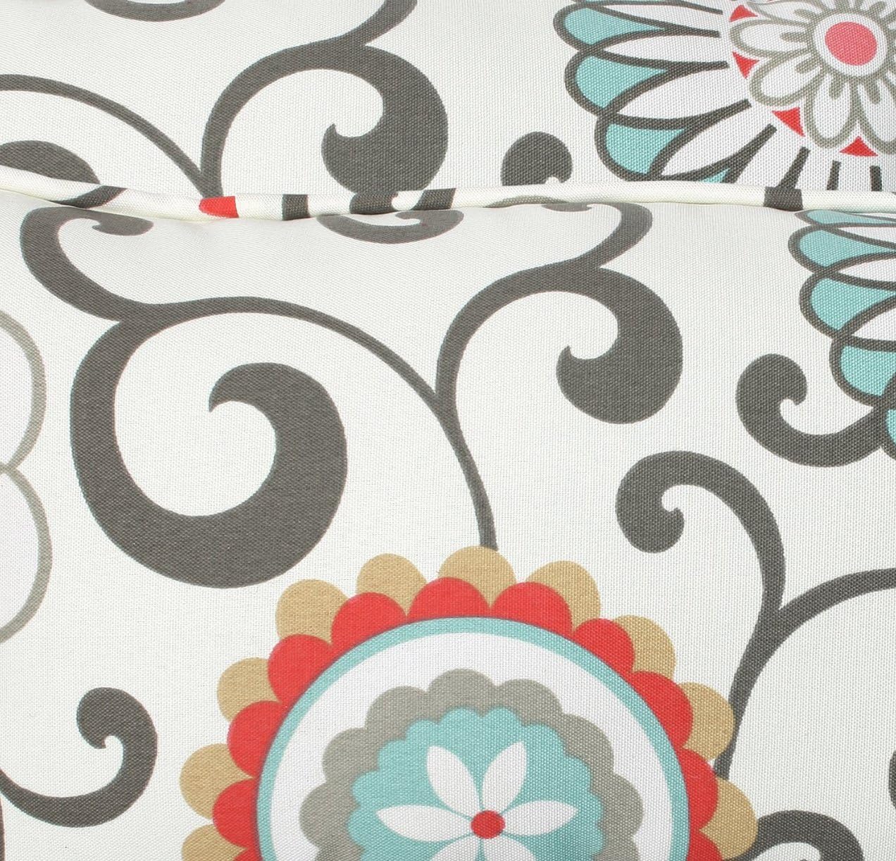 Set of 2 Multicolor Floral Outdoor Rectangular Throw Pillows